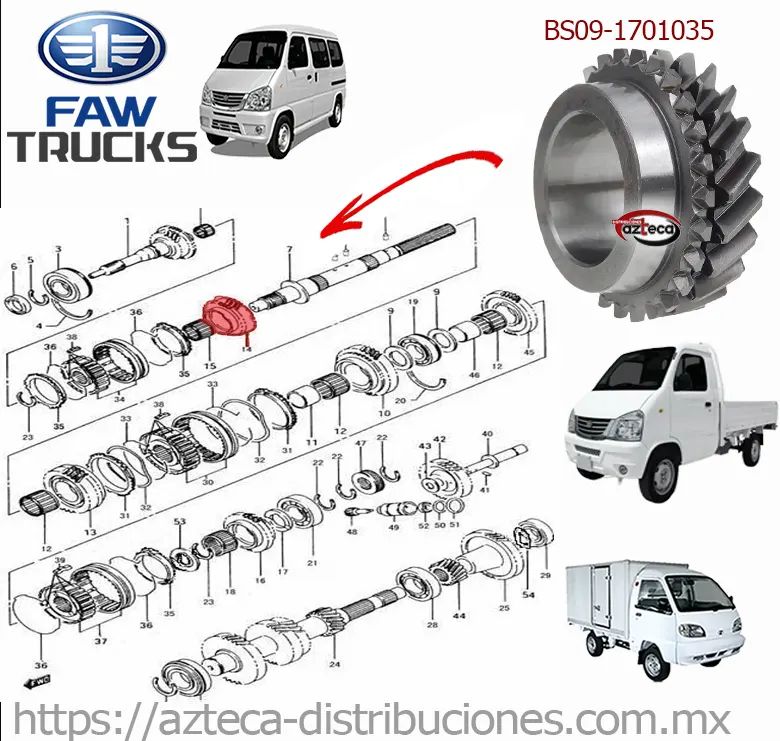Engrane 3ra Velocidad Bs09 Gf900 GF8