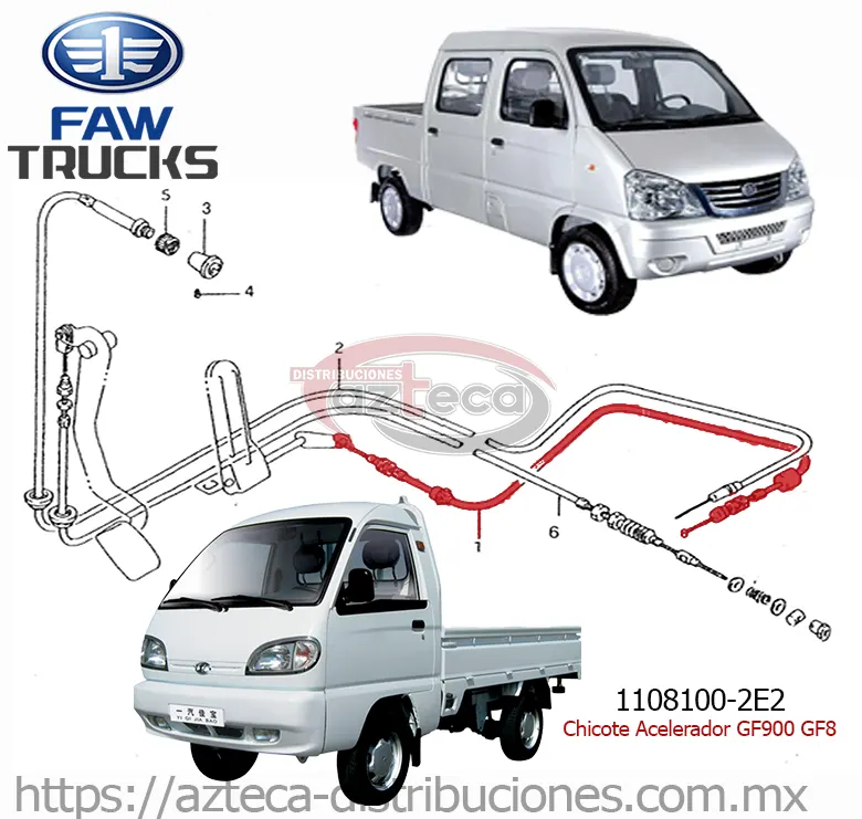 Chicote  Acelerador Gf900 Gf8